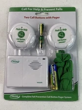 Smart Caregiver Two Call Buttons & Wireless Caregiver Pager New