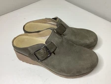 Dansko Women's Caia Taupe Milled Nubuck Comfort Mule Clogs Size 39 EU/ 8.5-9 US