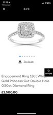 18k White Gold Engagement Ring RP £2500 BRAND NEW Uk Seller 1/2ct and 1/2 price 
