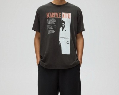 Kith for Scarface Film Poster Vintage Tee Black Movie T-Shirt Tony
