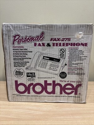 Brother FAX-275 Personal Fax and Telephone Landline Machine White HTF NOS NIB