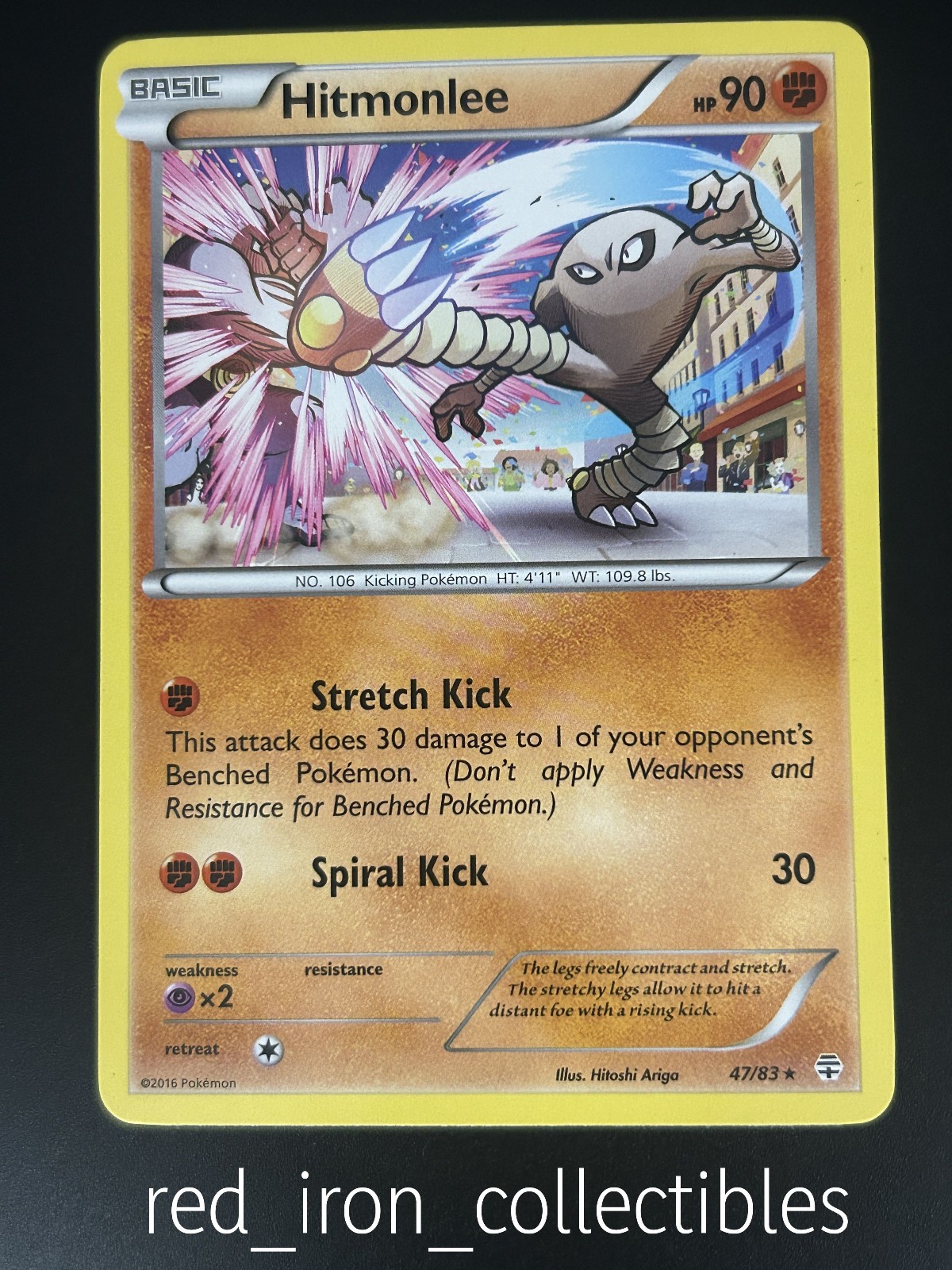 Hitmonlee 47/83 Rare Generations XY Pokemon Card NM