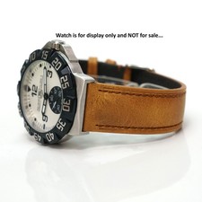 Cinturino orologio pelle italiana marrone 20 mm finitura patina per TAG Heuer Carrera e F1