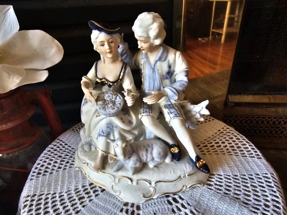 Paire De Figurines Vintage Cailles En Céramique – 7 Et 7,5 Pouces (Occasion, Éclats Sur Socle)
