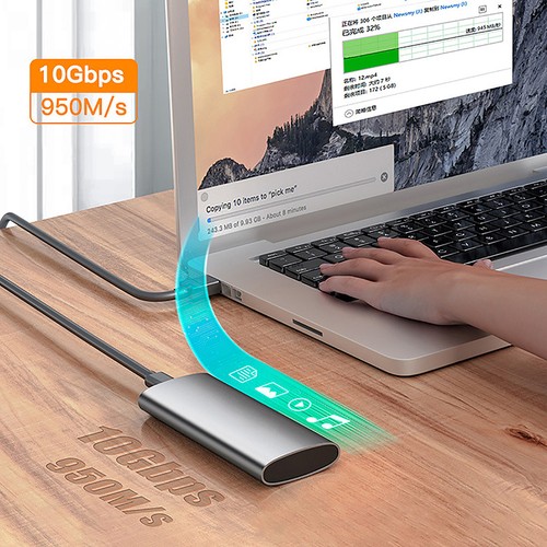 M2 NVMe SSD Case 10Gbps HDD Box NVME SSD to USB 3.1 Enclosure Type-A to Type-C_Q - Afbeelding 2 van 15