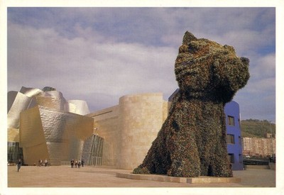 AK Kunst Skulptur, Jeff Koons, Puppy 1992, Guggenheim Museum Bilbao