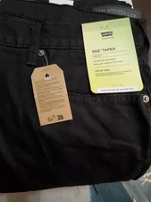 NEW Levi's DARK HOLLOW Men's 502 Taper Jeans  40" x 32"