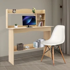 Modern Laptop Computer Desk Office Table PC Laptop Study Writing Desk Wood Color