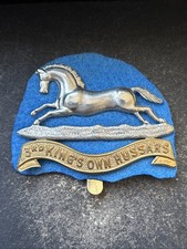3rd Kings Own Hussars, Original British Army Military Cap Badge. Gaunt