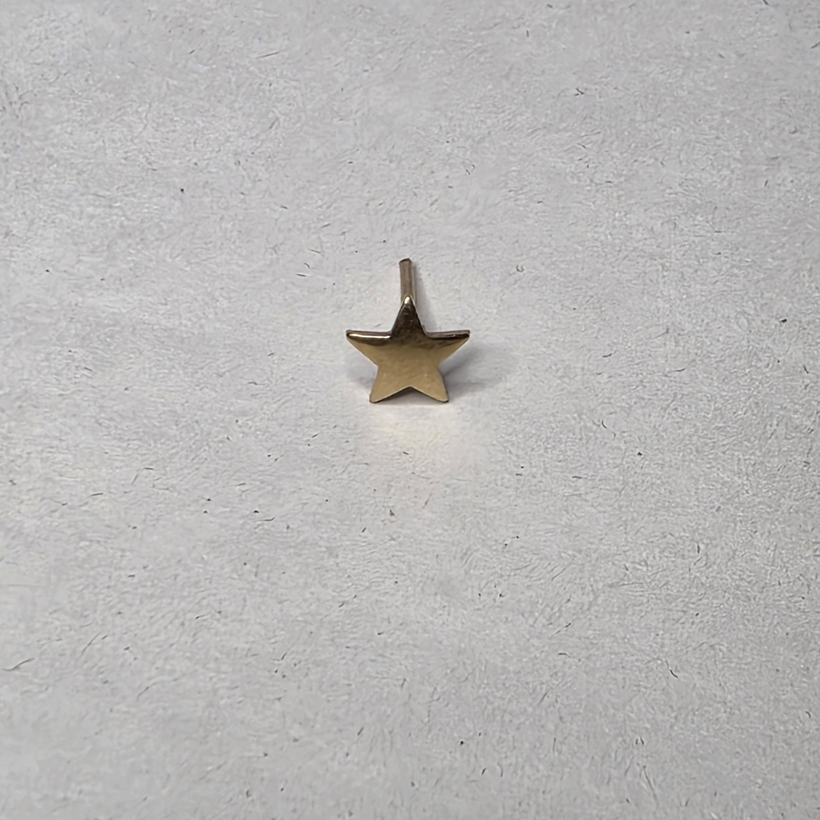 14K Solid Yellow Gold Single Star Stud Earring - image 15