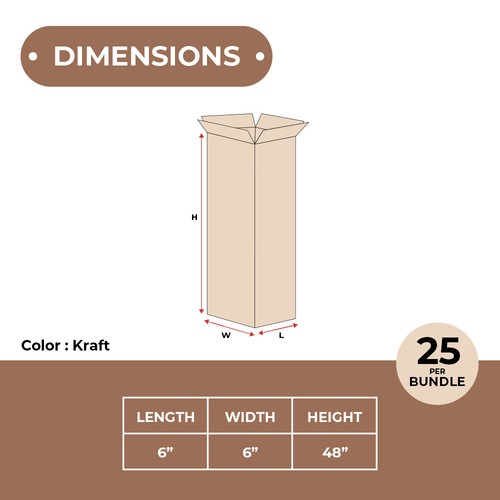 Cajas corrugadas largas/planas Kraft de 4-16" para envío paquete de 25 - Imagen 7 de 23