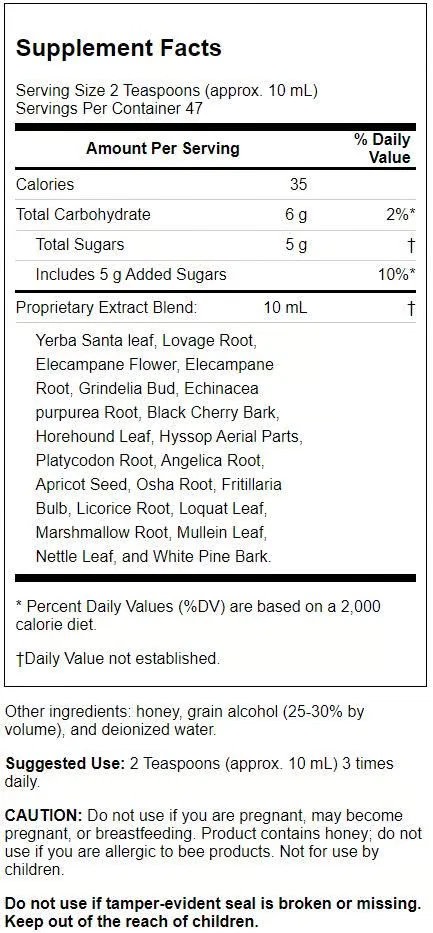 Jarabe de corteza de cerezo salvaje Planetary Herbals Dr. Tierra's 16 fl oz Liq Foto 2 de 2