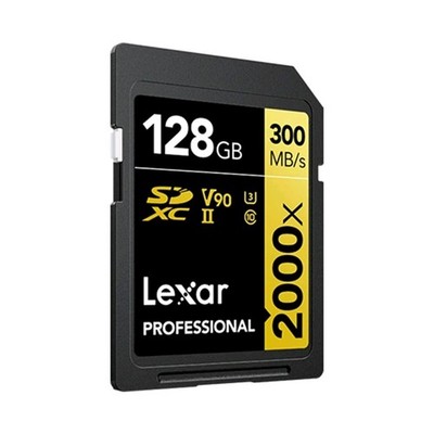 Lexar Professional 2000x 128GB SDXC UHS-II V90 300MB/s Class 10 Card