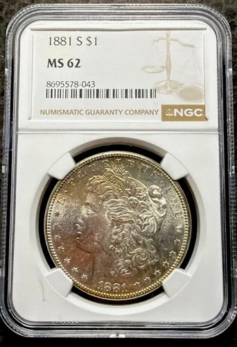 1881-S $1 Morgan Silver Dollar NGC MS62