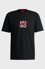 Image of HUGO Mens Dlongny Double-Logo T-Shirt brand new with tags size medium