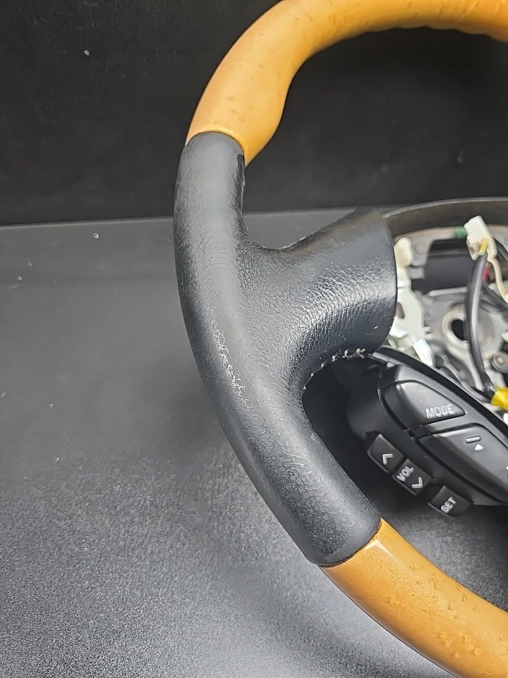 Volante Lexus SC430 2002-2005 cuero y grano de madera OEM (negro) Foto 4 de 4