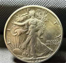 1921-S Walking Liberty Half Dollar USA Silver...