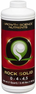 Growth Science Nutrients - Rock Solid (0-4-4.5) 1 Quart/32 Ounces Bloom Booster