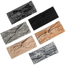 Artilady 6 Pack Boho Headbands for Women - Wide Bandana Headband Non Slip Str...
