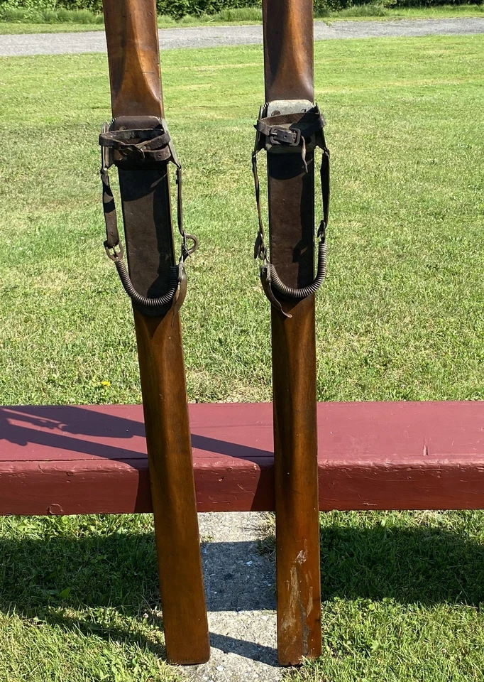 LOVELY Original OLD Antique WOODEN SKIS 83" Long SNOW COUNTRY ~BEAUTIES! - Image 3 of 3