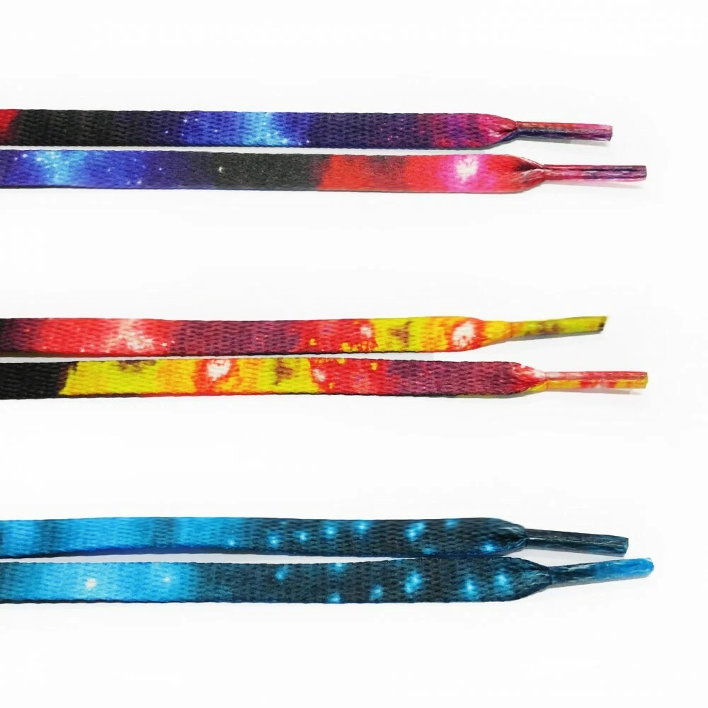 Lacci scarpe piatte stampa Galaxy 52" per Air Penny Jordan AJ Kyrie Kobe KD Max 90