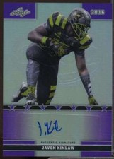 Javon Kinlaw/25 2016 Leaf Army All-American Bowl Metal Autographs Purple #48 