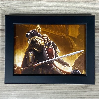 Löwe El' Johnson Gerahmt Kunst Dunkel Engel Primarch Raum Marine Warhammer