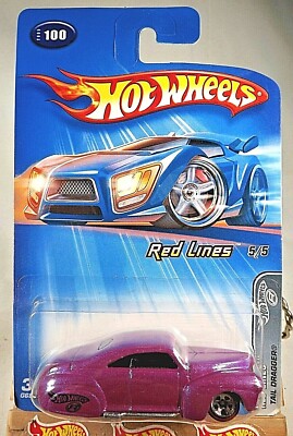2005 Hot Wheels #100 Red Lines Series 5/5 TAIL DRAGGER Magenta w/RL Chrome 5 Sp