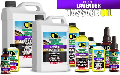 LAVENDEL ätherisches Öl hochwertiges Massageöl Mischungen natürliche Aromatherapie UK