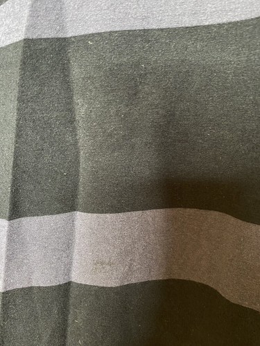 Mela Purdie Black Grey Striped Jersey 3/4 sleeve Top Tunic, size 12, 1 stain GUC - Picture 4 of 6