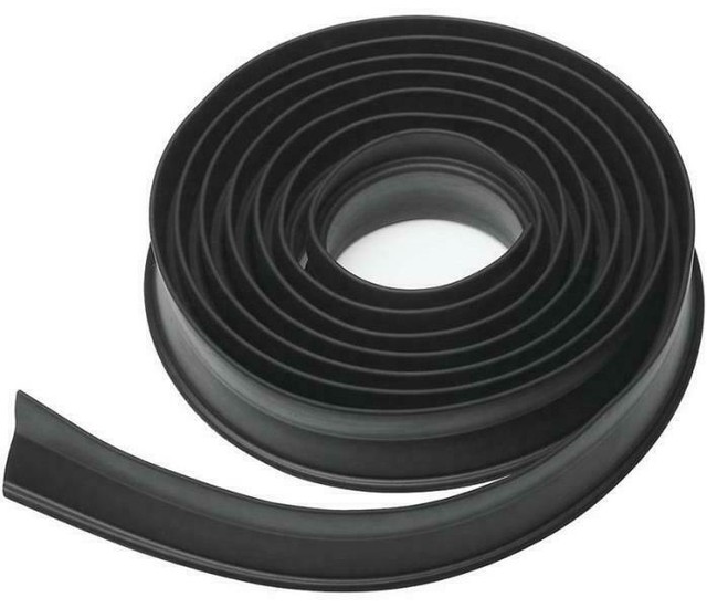 Black Vinyl 16' Wood Garage Door Seal Weatherstripping N281295 for sale