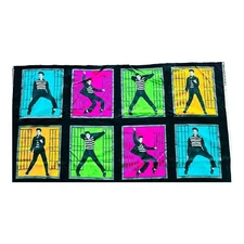 Elvis Jail House Rock Block Fabric By Cranston 1/2 Yd. (8 Blocks) Cotton Quilt