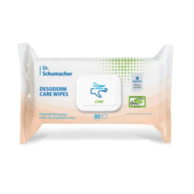 Descoderm Care Wipes 80 Pflegende Reinigungstücher Empfindliche Haut Alkoholfrei