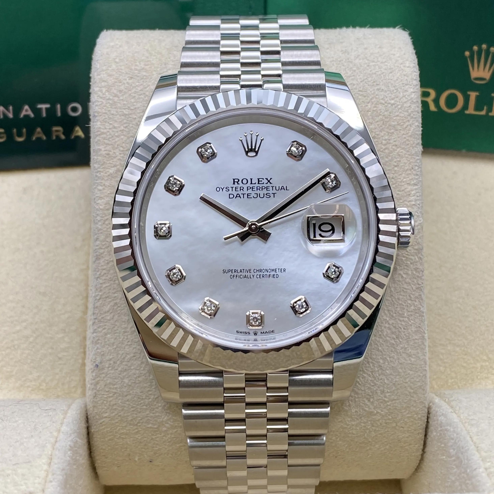 Rolex Datejust 126334 Steel White Gold MOP Diamond Dial Automatic Watch B&P 2023