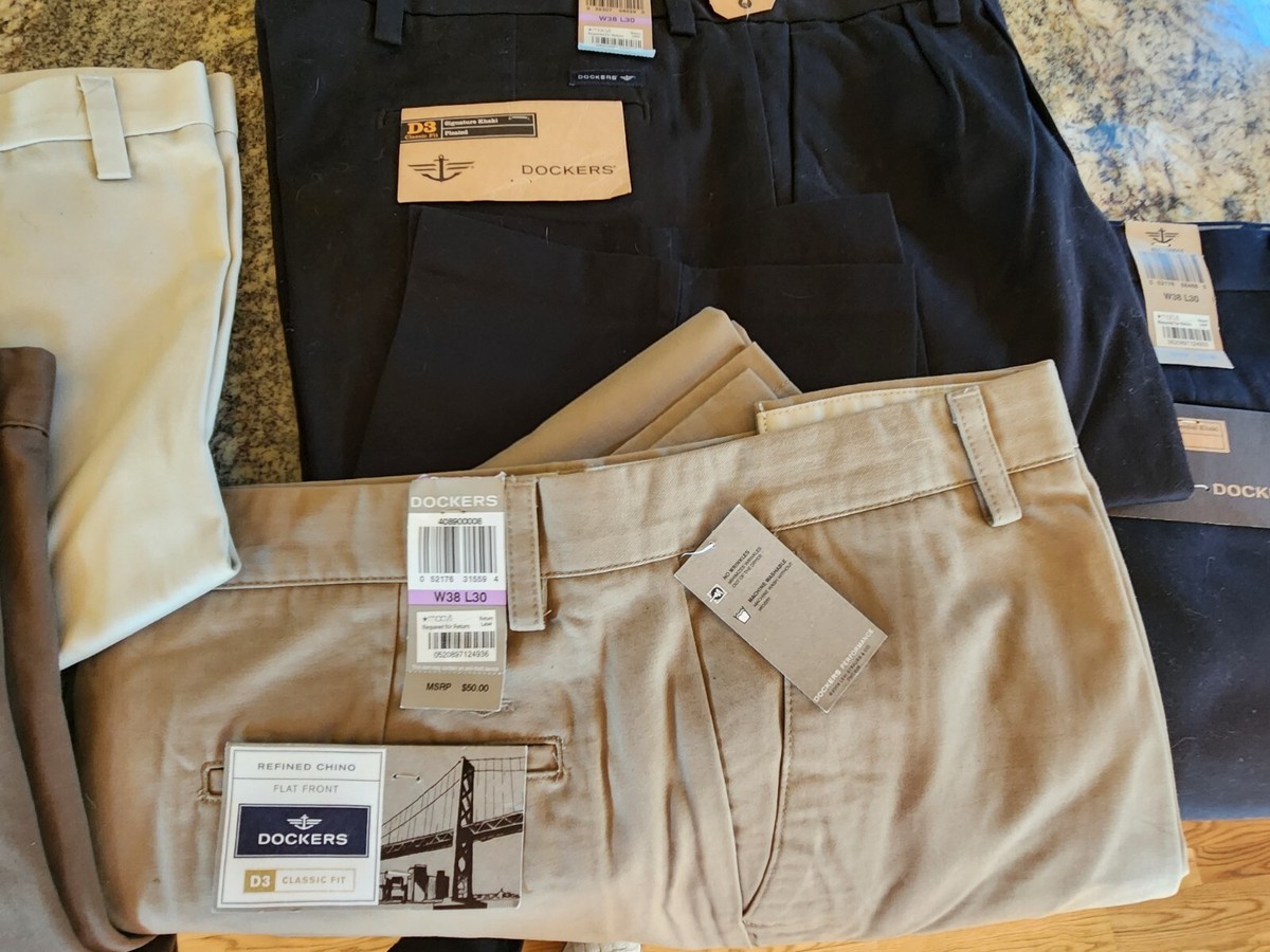 デニム Dockers Signature Khaki D3 Classic-Fit Pleated Pants | eBay
