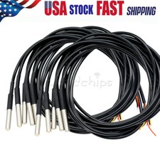 10PC Waterproof Digital Thermal Probe Sensor DS18B20 Sensor 100CM For Arduino US