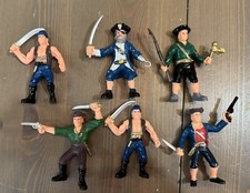 6 Liberty Imports Pirate Figures 3"