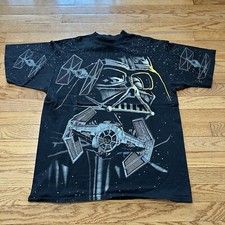Vintage 1996 Star Wars Darth Vader AOP Tultex T-shirt Large