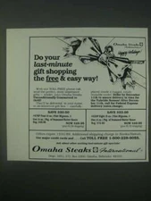 1989 Omaha Steaks Ad - Do your last-minute gift shopping the free & easy way!