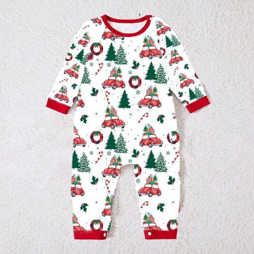 Kids Adult Christmas Family Matching Pyjamas Xmas Tree Nightwear Pajamas Pjs Set - Picture 10 of 38