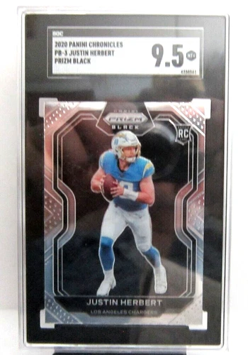 Justin Herbert 2020 Panini Chronicles Prizm Black Rookie Card#PB3 SGC9.5!Charger - Picture 1 of 2