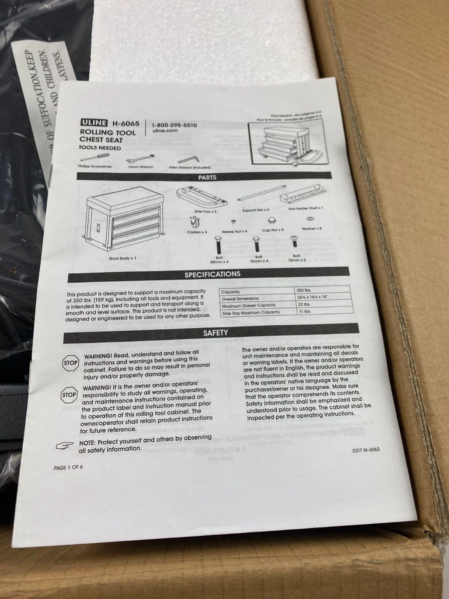 Uline rolling tool cabinet deals