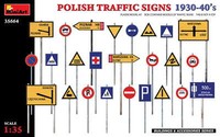 Miniart 35664 1:35 Polish Traffic Signs 1930-40'S Plastic Model Kit