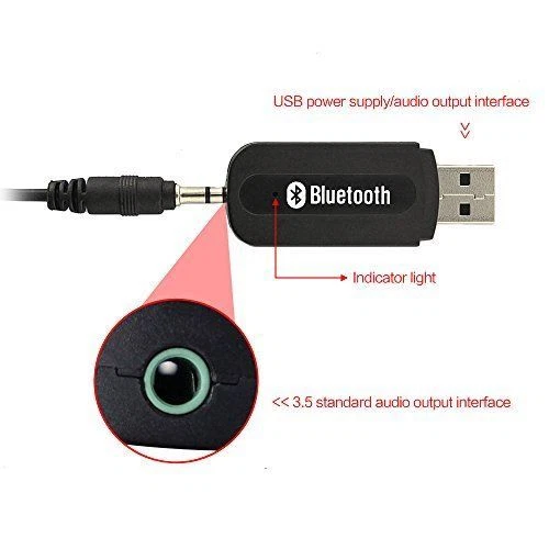 2pcs USB Bluetooth Music Stereo Wireless Audio Receiver Adapter Home Car Speaker - Image 2 of 4