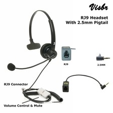 Office Phone headset, Noise Canceling Rotatable Microphone, Volume  Mute, New