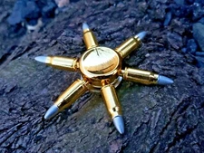 Gold Silver Bullets Metal Fidget Spinner Toys Boys Girls Adults Kids EDC ADHD 👀