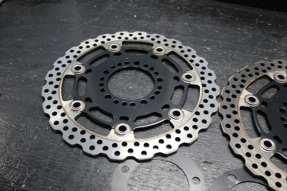 09-11 DISCOS ROTORES FRENO DELANTERO IZQUIERDO DERECHO KAWASAKI NINJA 650R EX650 650 2009 10 Foto 3 de 4