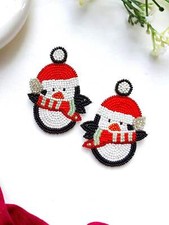 Snowman Seed Bead Earrings for Christmas Party Best charistmas Gifts for WOmen