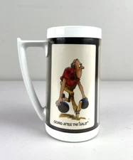 Vintage West Bend Thermo Serv Mug Plastic 1976 Fishing Dart BOWLING