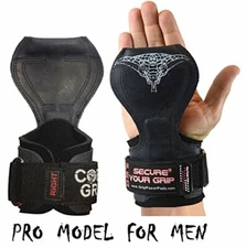 Cobra Grips PRO Weight Lifting Straps Power Lifting Grip Pad Gloves Wraps 